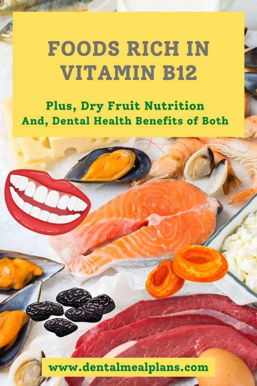 Foods rich in vitamin B12 images plus dry fruits nutrition and the dental health benefits of both