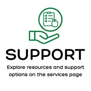 support. explore resources and support options on the services page