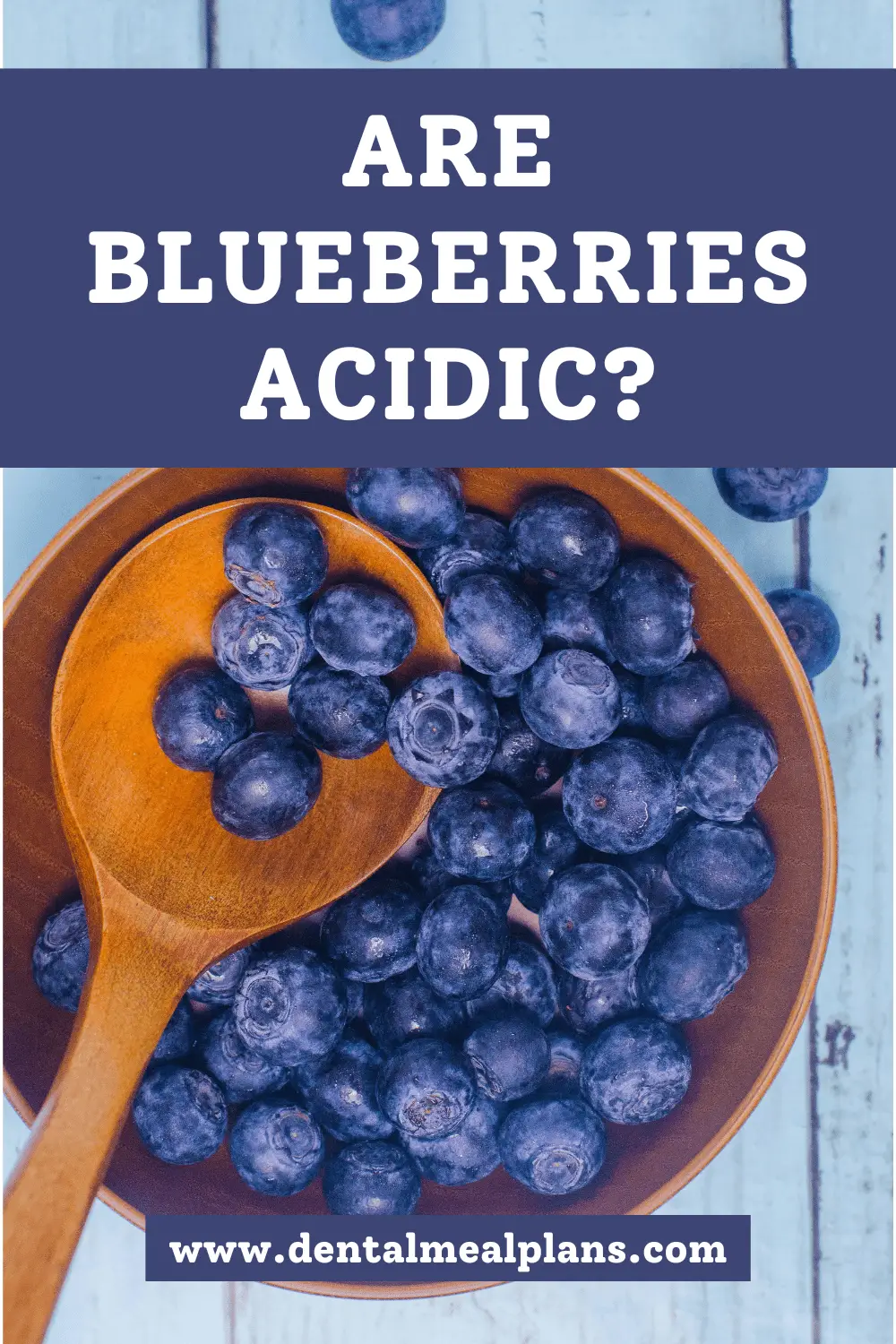 are blueberries acidic? image includes a bowl of blueberries
