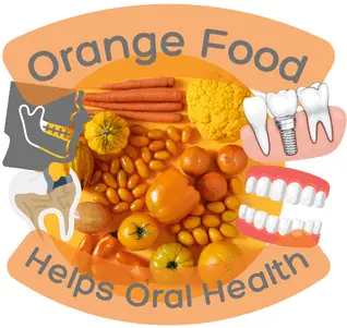 orange food helps oral health picture of orange fruits and vegetables and teeth