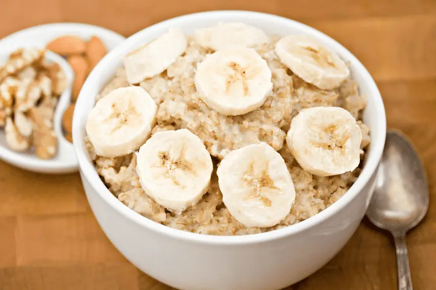 banana oatmeal bowl