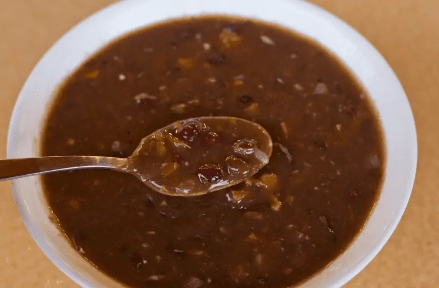 bowl of black bean soup