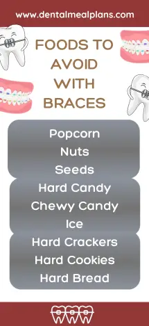 foods to avoid with braces list